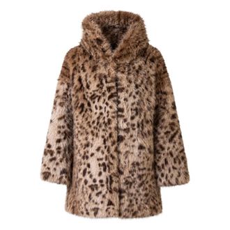 Bully Giacca in Finta Pelliccia Leopardata - - Jackets - Donna - Multicolore - S