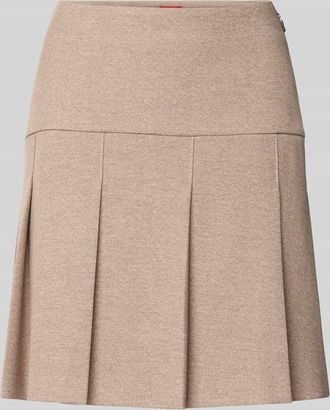 HUGO BOSS Regular Fit Mini-Rock mit Viskose-Anteil Modell RENORE in Sand, Größe 32