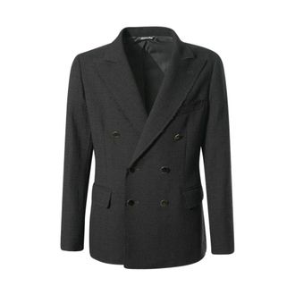 Reveres 1949 Blazers, male, Black, XL, Double-Breasted Jacket