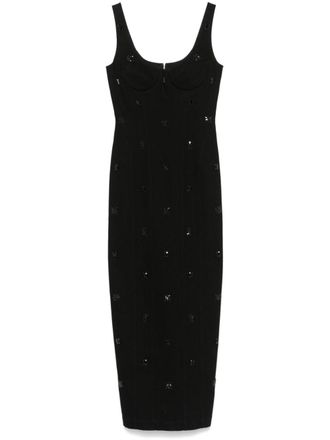 Huishan Zhang Rosemary maxi dress - Black