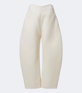 Alaia Ala&iuml;a Wool cr&ecirc;pe barrel-leg pants