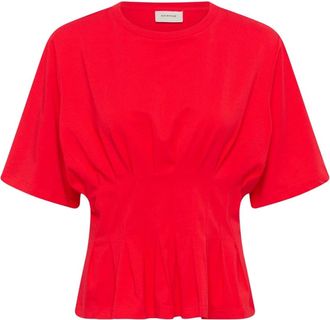 Gestuz GZinez T-shirt - Dames - T-shirts - Rood - L - Katoen - Tops