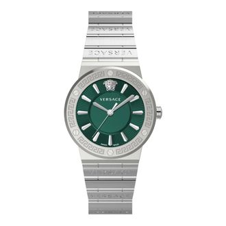 Versace Greca Logo 38 mm - Dames - Horloges - Grijs - ONE Size - Accessoires