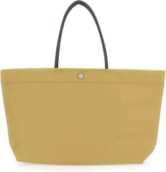 Tory Burch Womens Tote Bag Ella Twist Yellow Ecoleather Polyamide