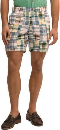 Brooks Brothers Patchwork Cotton Shorts in Faded Green Patchwork at Nordstrom, Size 36