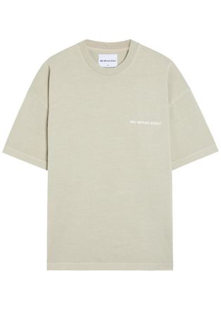 Mki Miyuki Zoku Uniform Logo-print Cotton T-shirt - Dark Grey - Xxl