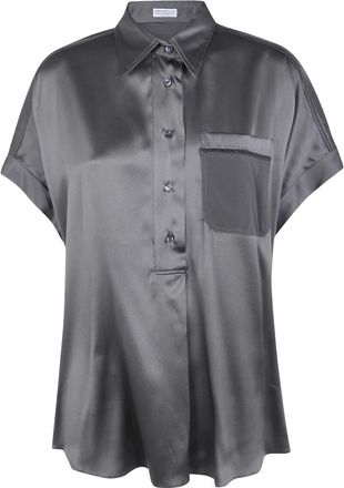 Brunello Cucinelli Mujer, Blusas y Camisas, Gris, Talla: L