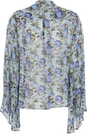 Semicouture Womens Blouse Round-Neck Multicolour Viscose Blouses Shirt