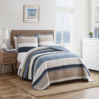 Nautica Striped Quilt-Sham Set