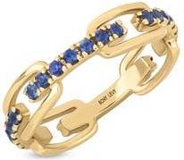 Bony Levy 18K Yellow Gold Sapphire Link Band Ring at Nordstrom Rack, Size 5.75