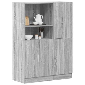 Berkfield Home 2 Piece Kitchen Cabinet Set Grey Sonoma Engineered Wood
