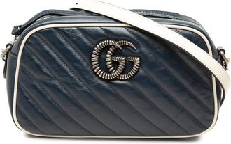 Gucci Pre-owned Gucci Small GG Marmont Matelasse Diagonal Calfskin Torchon Crossbody Ladies BS51746RXKWDRYUC