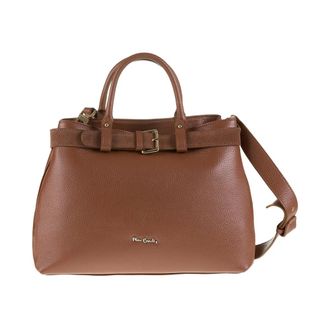 Pierre Cardin Leren Handtas - Dames - Tassen - Bruin - Maat: ONE Size Katoen