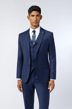 Ted Baker Mens Flannel Slim Fit Jacket - Blue - Size 48 (Chest)