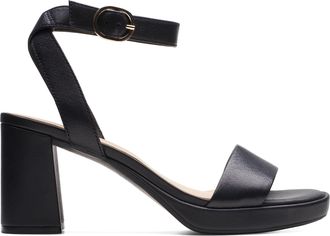 Clarks Womens Ambyrlyn Bay Pump, Black Leather, 5.5 UK