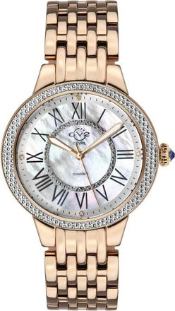 Gevril Group Astor II Quartz Mother of Pearl Dial Diamond Ladies Watch 9141
