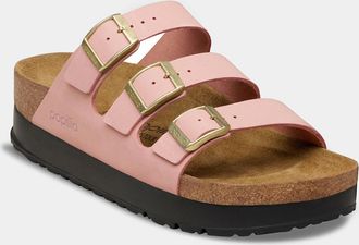 Birkenstock Womens Birkenstock Papillio Florida III Flex Womens Nubuck Platform Sandals - Pink Clay - Size: 5.5/C