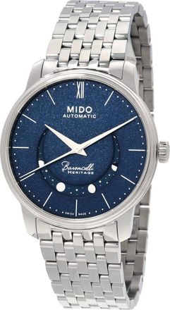 Mido Baroncelli Smiling Moon Automatic Blue Dial Mens Watch M0274071104000