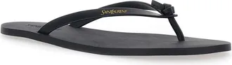 Saint Laurent Cassandra Flip-Flops - Black