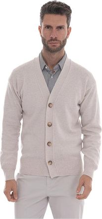 Gran Sasso Gebreid vest met V-hals - Heren - Vesten - Beige - XL - Wol - Truien & Vesten