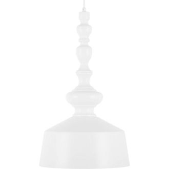 Beliani Pendant Lamp White Metal Modern Ceiling Light DRIVA