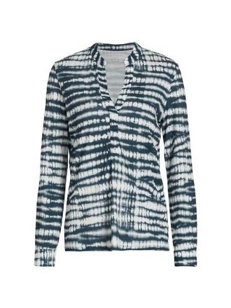 Majestic Filatures Deluxe Cotton Novelty Henley Shirt in Blue Paon at Nordstrom, Size 4