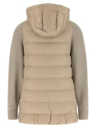 Brunello Cucinelli Womens Beige Polyester Full-Length Jacket Clothing