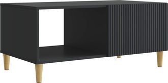 vidaXL Mesa De Caf&eacute; Negro 90 X 50 X 40 Cm Madera De Ingenier&iacute;a Vidaxl