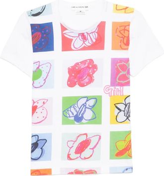 Comme Des Garçons T-shirt con stampa grafica all-over - Bianco