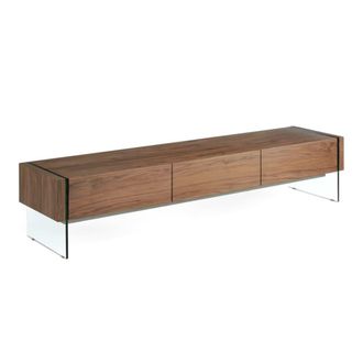 Angel Cerd&aacute; Mueble tv nogal laterales cristal