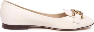 Tod's Ballerina Platte Schoenen Made in Italy - Dames - Ballerinas - Wit - 37 1/2 EU - Schoenen