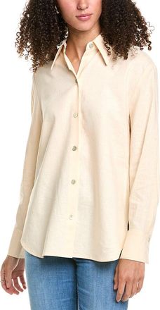 Vince Relaxed Button-Down Linen-Blend Shirt
