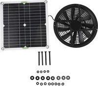 OEM Kit De Ventilador Con Panel Solar, Panel Solar Impermeable De 100 W, Ventilador Extractor Redondo De 10 Para Gallinero, Invernadero, Cobertizo