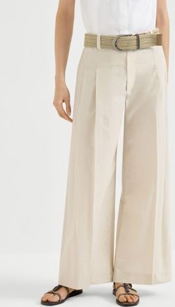 Brunello Cucinelli A-line trousers in Beige at Nordstrom, Size 34 It