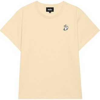 Dalix Womens Heartly Ghost Lightweight High Waisted Tee in Butter Cream at Nordstrom, Size X-Large