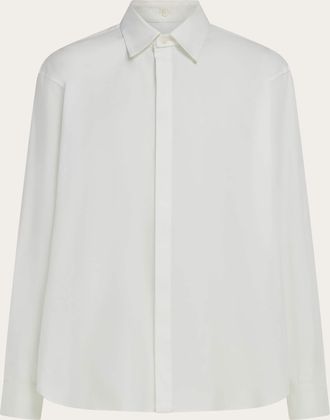 Ferragamo Uomo Camicia in popeline stretch Bianco