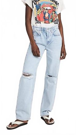 Good American Mid Rise Straight Leg 90s Jean In Blue