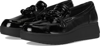 Clarks Womens Zylah May Loafer, Black Crinkle Patent, 2.5 UK