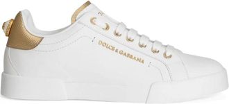 Dolce & Gabbana Sneakers - Dames - Sneakers - Wit - 36 1/2 EU - Nylon - Schoenen