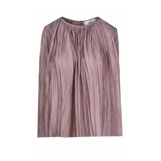 Roberto Collina Blouses, female, Purple, Size: XS Top plissettato