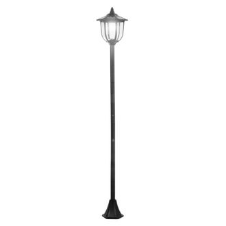 OUTSUNNY Farola solar exterior &oslash;26.5x177 cm negro