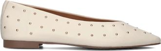 Stefano Lauran Witte Su&egrave;de Ballerinas met Gespsluiting - Dames - Ballerinas - Beige - 39 EU - Su&egrave;de - Schoenen
