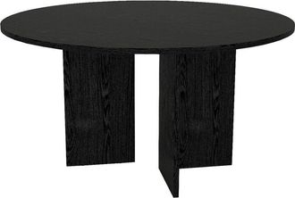Vente-Unique Tavolo da pranzo rotondo 6 persone Nero - TOPANIA