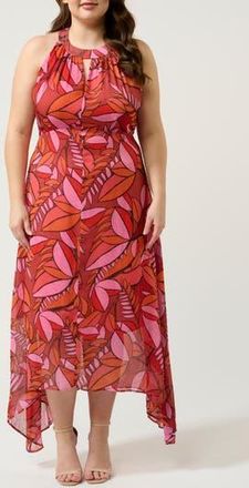 Estelle Aster Halter Dress in Print at Nordstrom Rack, Size 20W