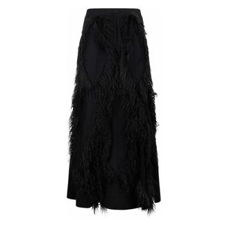 Alberta Ferretti Dames, Rokken, Zwart, Maat: S Wol