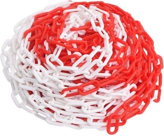 vidaXL Cadenas De Advertencia Pl&aacute;stico Rojo Y Blanco 100 M &Oslash;6 Mm Vidaxl