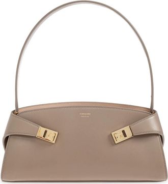 Ferragamo Hug Bag - Dames - Schoudertassen - Beige - ONE Size - Leer - Tassen