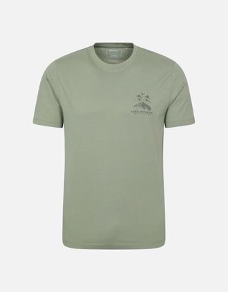 Mountain Warehouse Mens Mountain Warehouse Mens Lake District Back Print Short-Sleeved T-Shirt - Green - Size: 44
