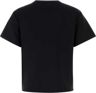 Max Mara Womens Black Stretch Jersey Quagga T-Shirt Nero T-shirts And Polos