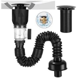 OEM Sif&oacute;n Emergente Para Fregadero Con Manguera Flexible Y Junta Herm&eacute;tica, Kit De Desag&uuml;e Retr&aacute;ctil De 300-1000 Mm Para Cocina Y Ba&ntilde;o